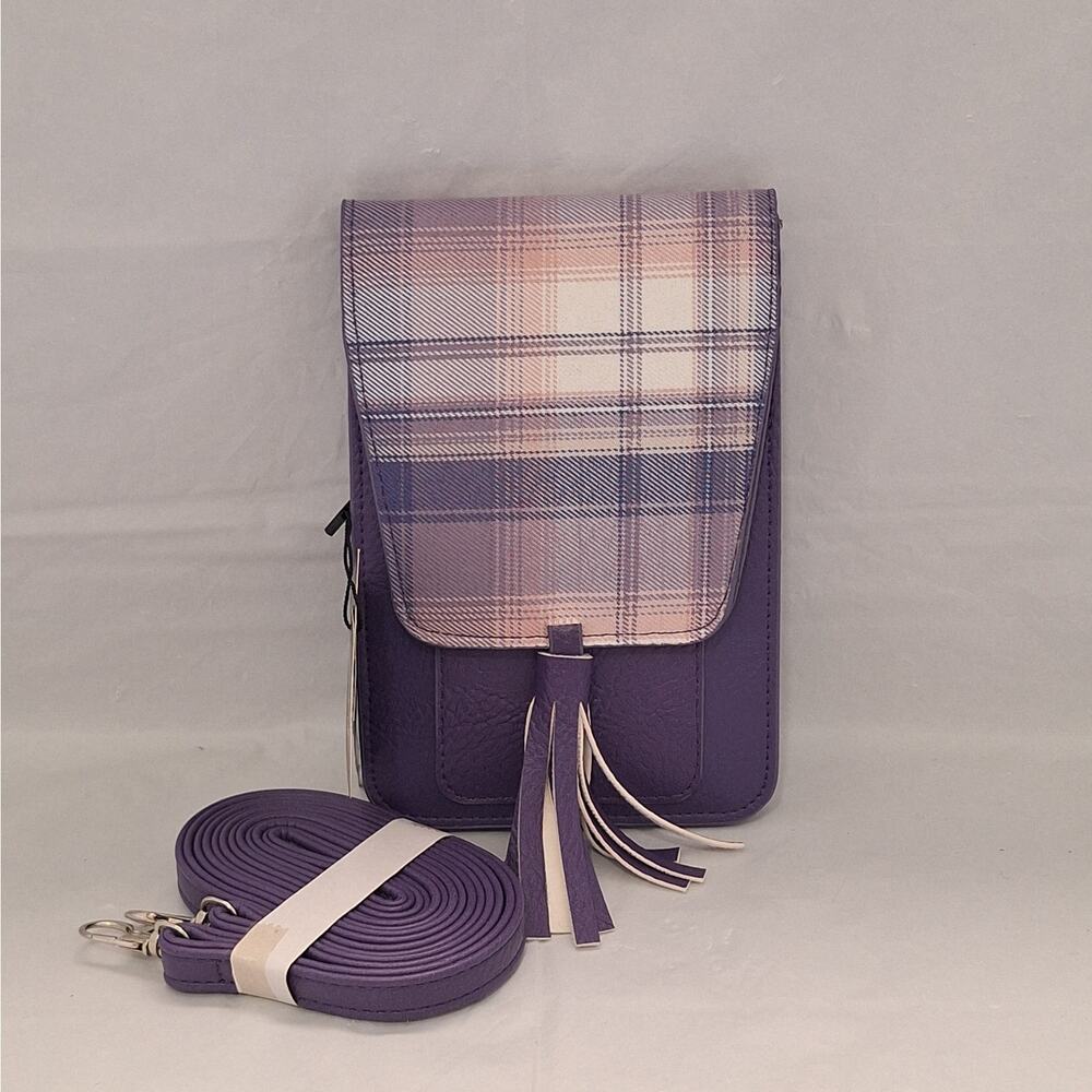 K. Carroll Harper Crossbody Bag in Pink Plaid